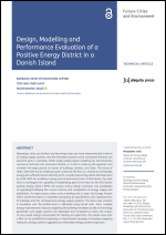 Design, Modelling and Performance Evaluation of a Positive Energy District in a Danish Island